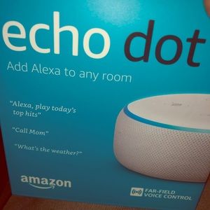 Third generation amazon echo dot in white